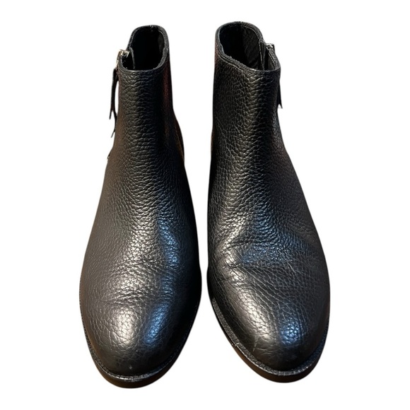 J. Crew Frankie Booties Black Pebbled Leather Casual Side Zip Ladies Size 8 - Picture 4 of 13